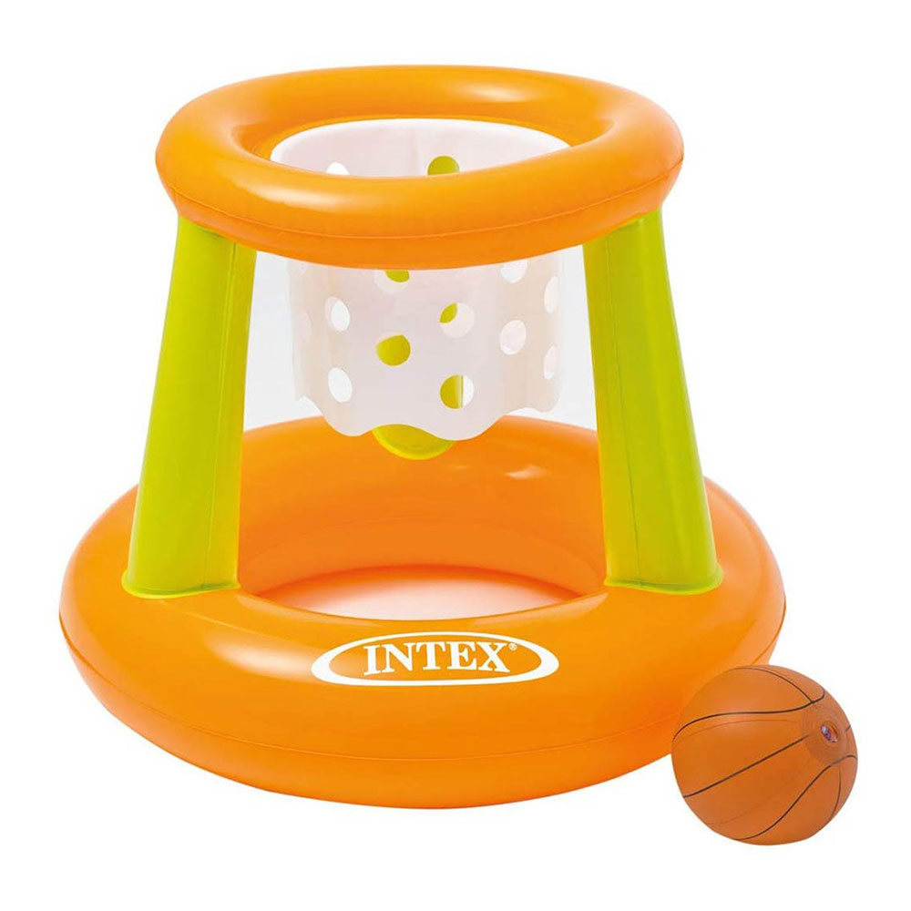 Flotador aro de bascketball para piscina con pelota 2 pzas