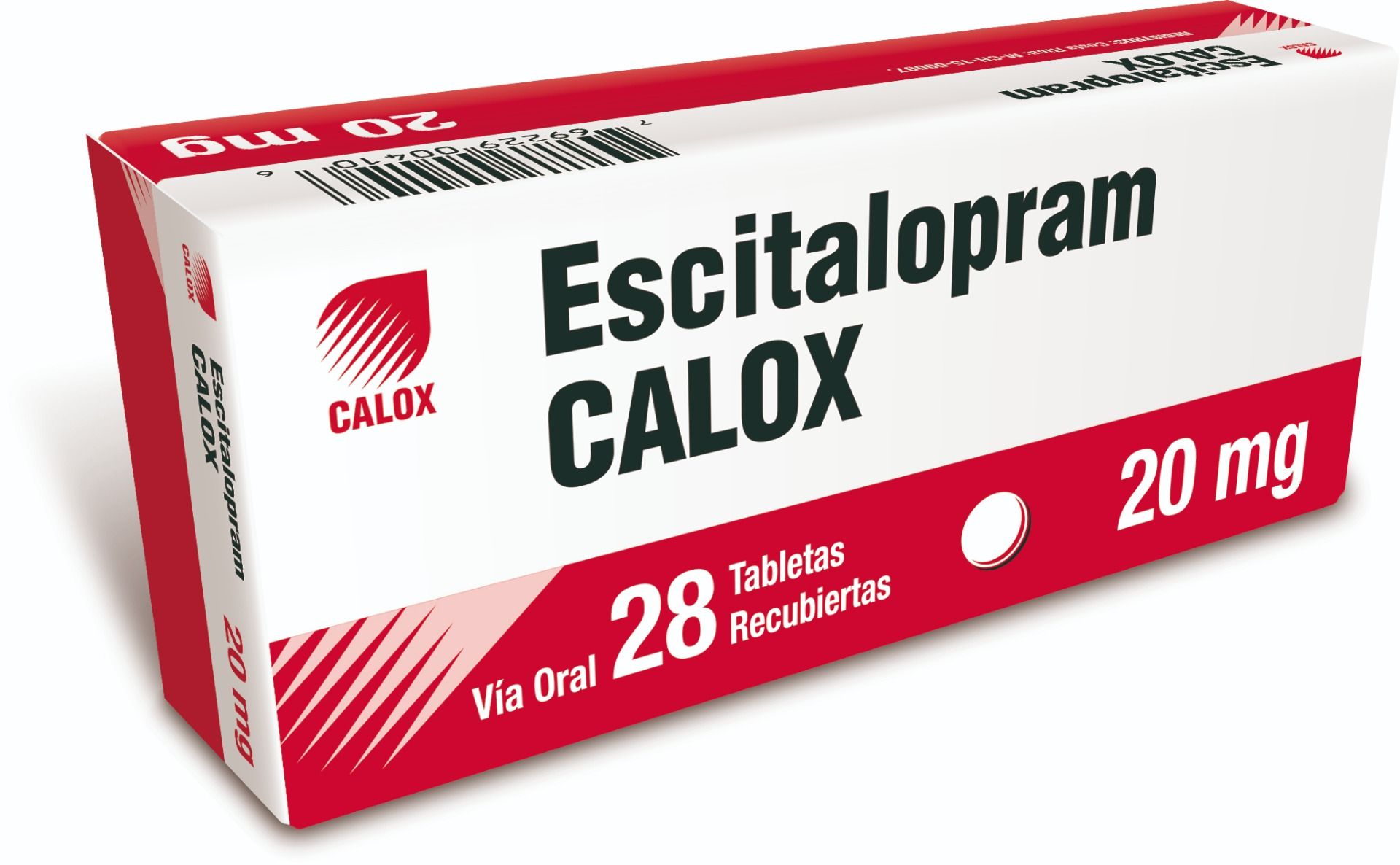 ESCITALOPRAM 20 MG X 28 TABS CALOX