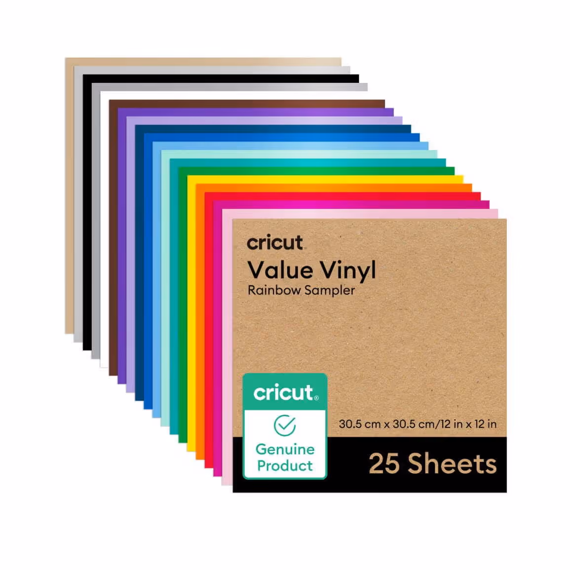 CRICUT VINIL VALUE SAMPLER – RAINBOW – 25 HOJAS – PERMANENTE