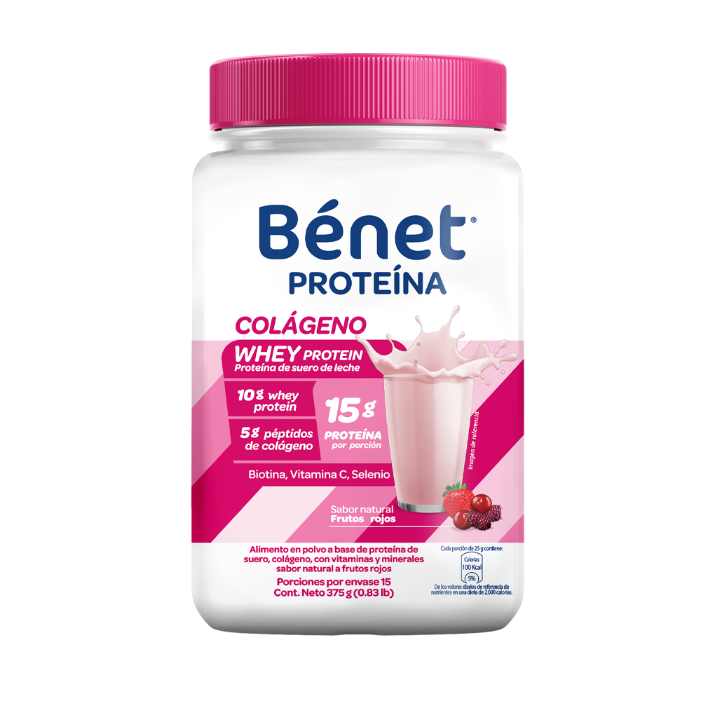 Benet Proteína Colágeno Frutos Rojos 8uds x 375g