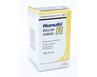 Insulina Humana Humulin R FRASCO 1 vial de 10 mL (Transparente)