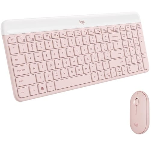 Teclado y Mouse Logitech Slim MK470 – Español – Rosa