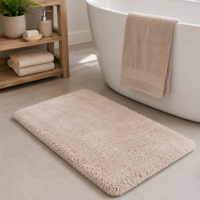 ALFOMBRA BAÑO 50X80CM BEIGE HAUS