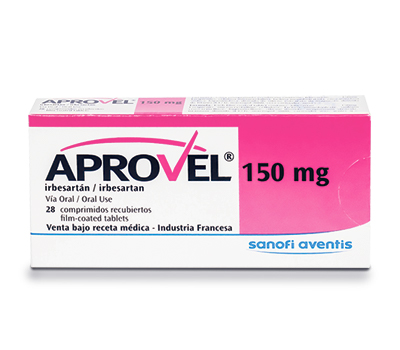 APROVEL 150 MG TABLETAS VIA ORAL