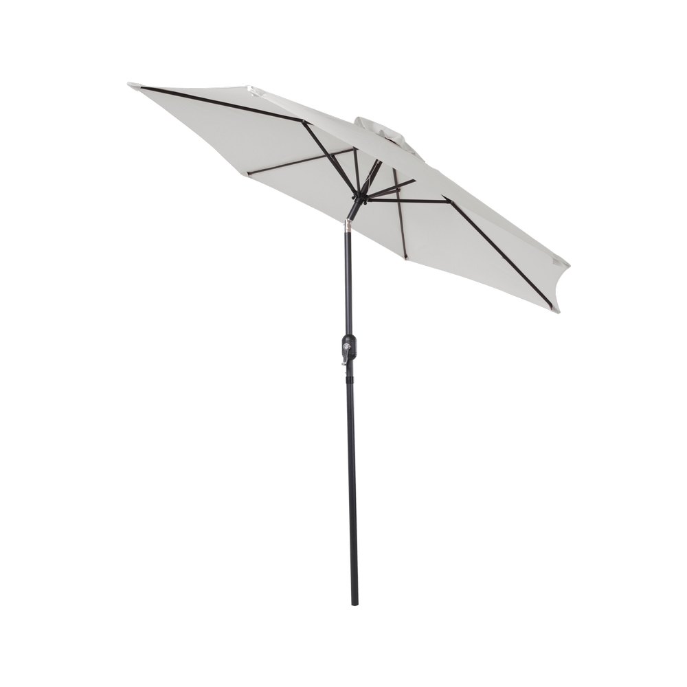 Sombrilla hexagonal de acero 300 cm poliester gris