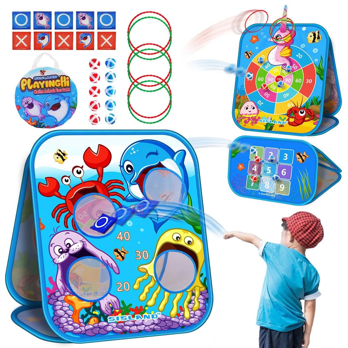 Set de juegos al aire libre 5 en 1