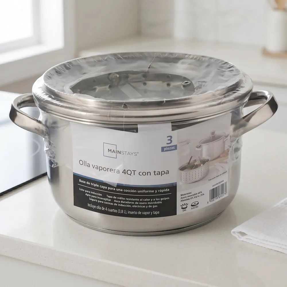 Olla Vaporera 4qt Con Tapa