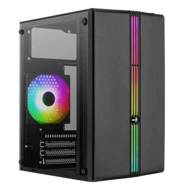Case RGB Aerocool evo MINI-G-BK-V1 mini tower ventilador 1 de 120MM con vidrio lateral ACCS-PV42013.11