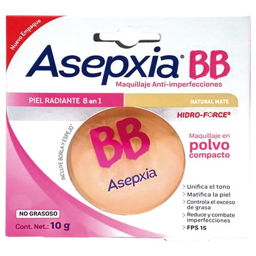 MAQUILLAJE ASEPXIA BB NATURAL-MATE 10 GR