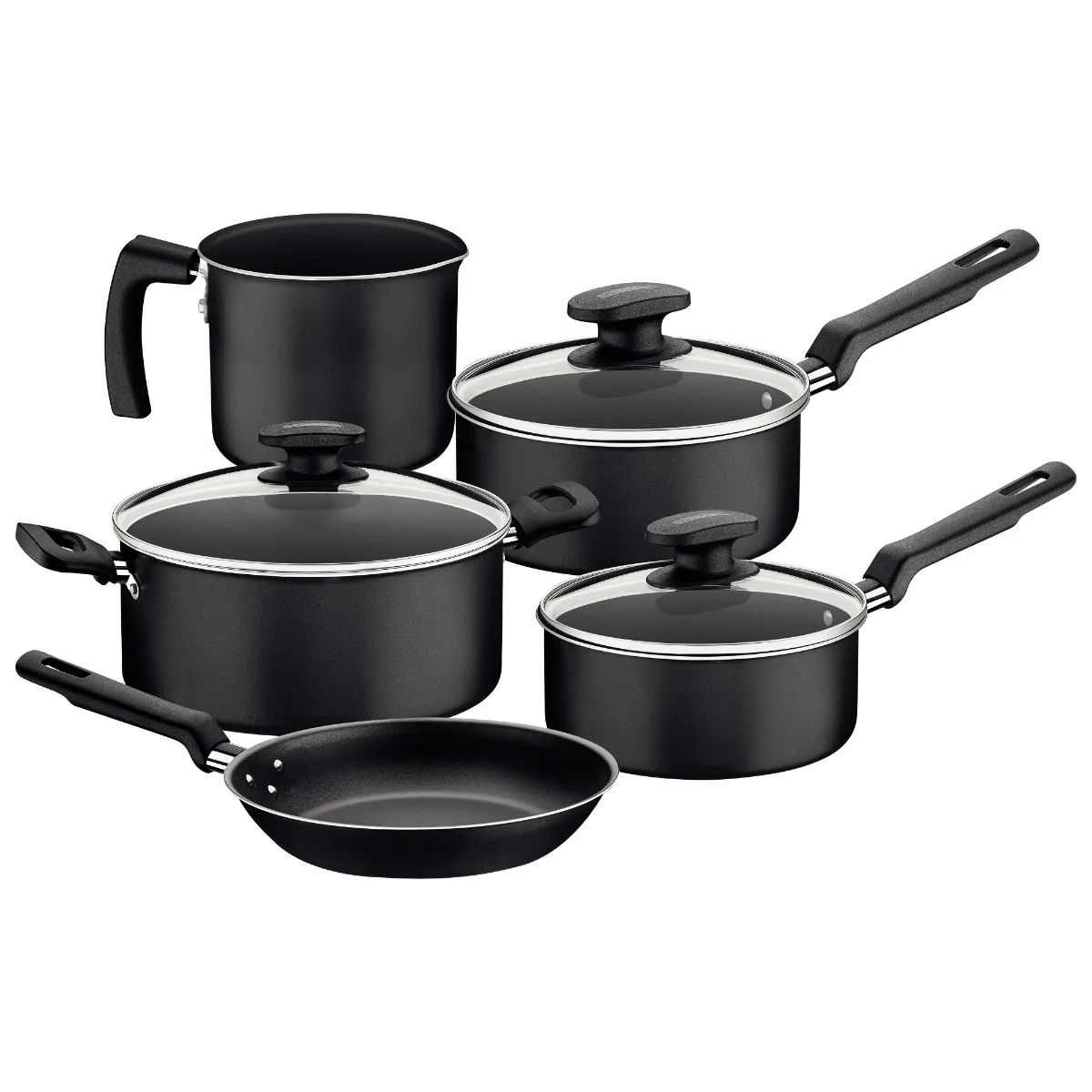 Bateria de cocina Tramontina Aluminio Negro 5 piezas 20399082