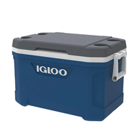 Hielera Azul 52 Cuartos Con Agarradera y Porta Vaso Igloo