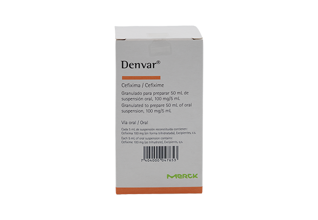 DENVAR 100 mg / 5 ml - 50 ml GRANULADO PARA SUSPENSIÓN