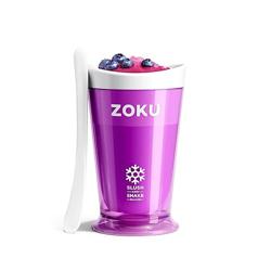 Zoku Slushie Cup, Slushy Maker with Freezer Core, Spoon, Purple