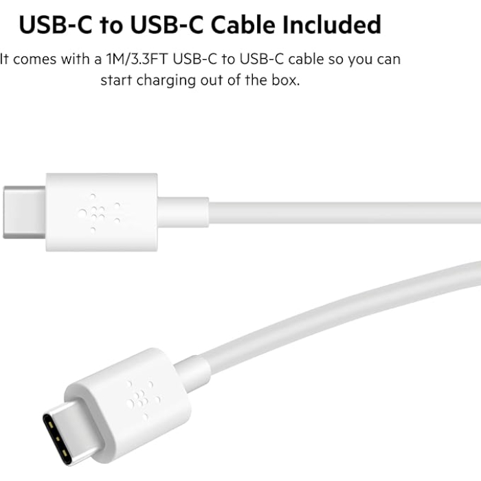 CARGADOR PARED DUAL USBC PD PPS USBC-25W USBA-12W BCO BELKIN