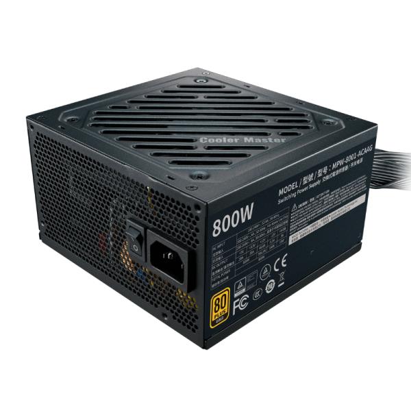 Fuente de Poder Cooler Master G800 Gold Plus 800W No Modular ATX – Negro