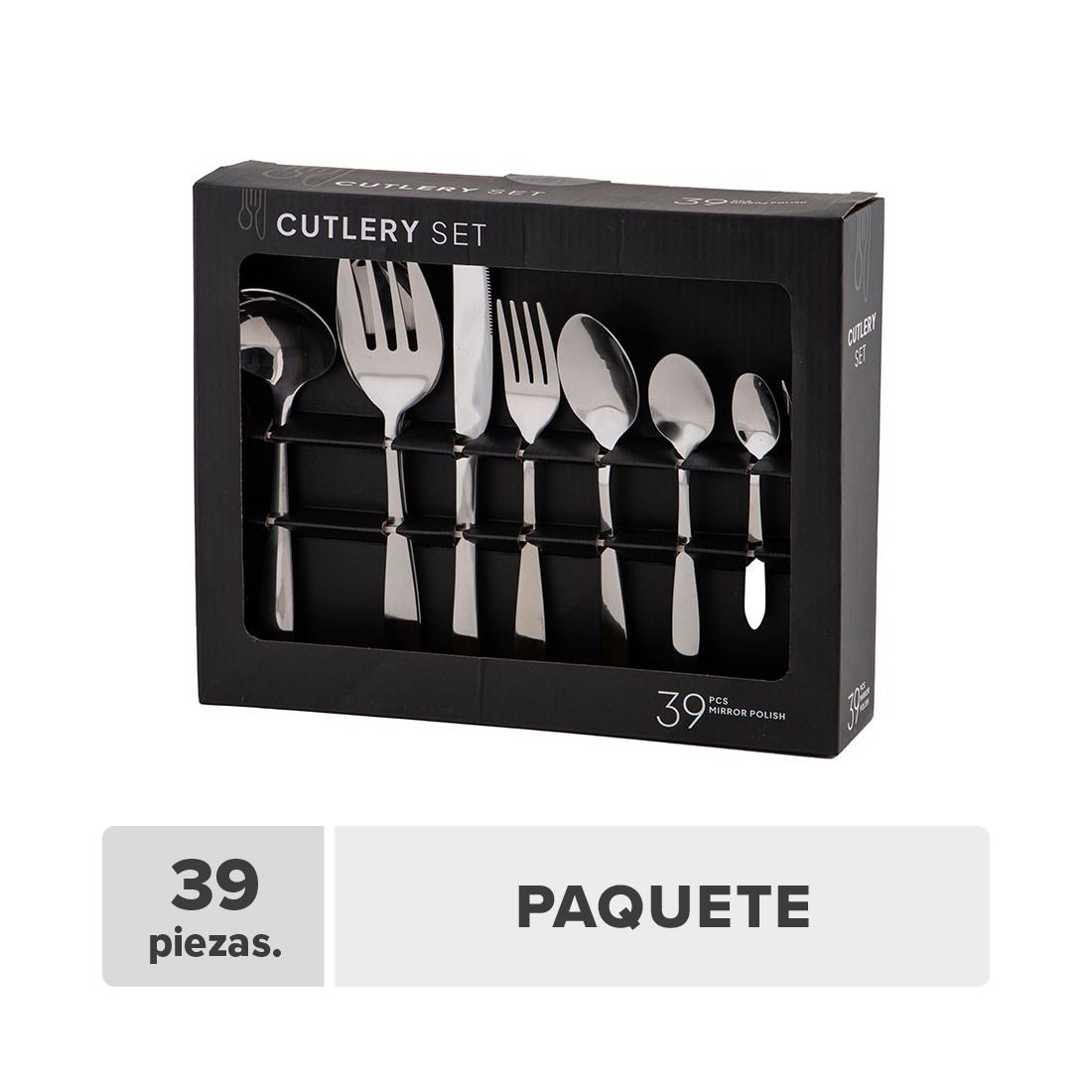 Cubiertos acero inoxidable 39pcs