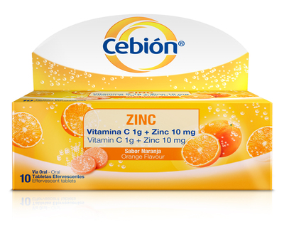 CEBION ZINC 1G/10MG 10 TABLETAS