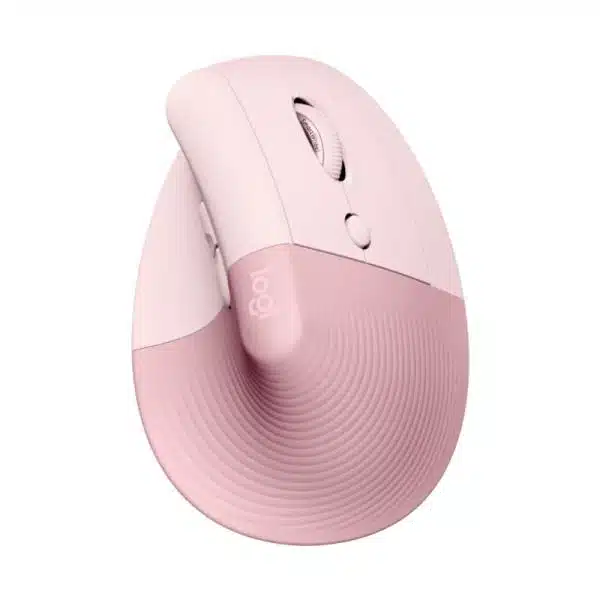 Mouse Logitech Lift Vertical Ergonomic + Receptor 4000 DPI Inalámbrico Bluetooth – Rosado