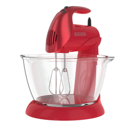 Batidora 2 en 1 Black And Decker 250w, Color Rojo Cereza