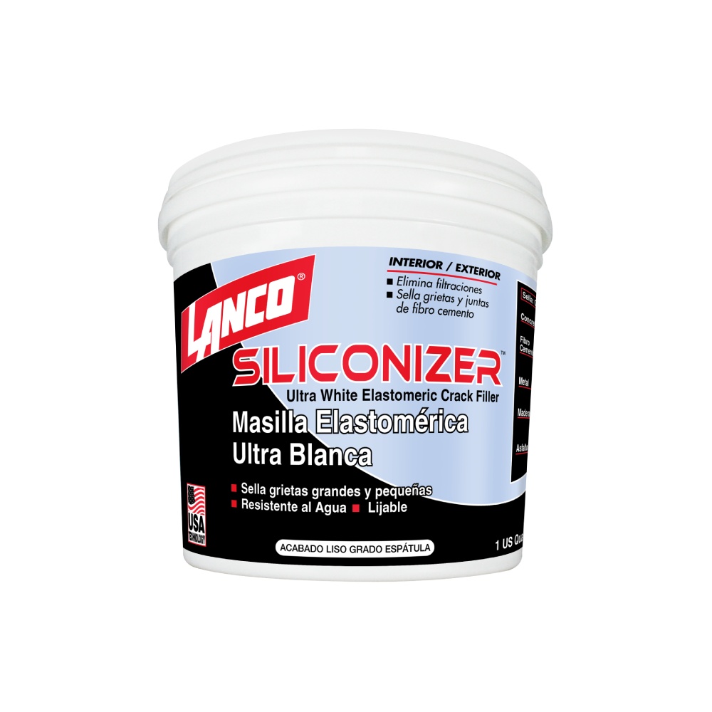 Masilla elastica 1-4 galon blanca siliconizer lanco