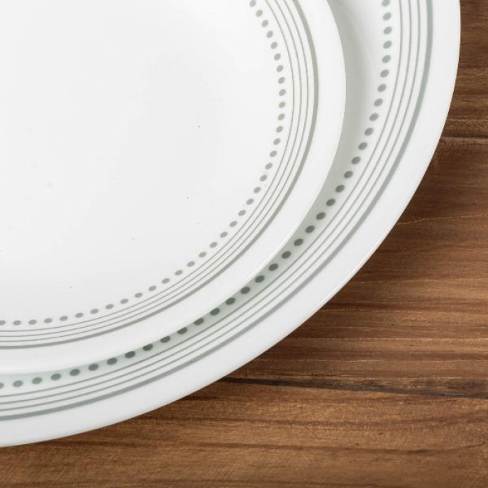 VAJILLA 12 PIEZAS REDONDA GRIS MYSTIC CORELLE