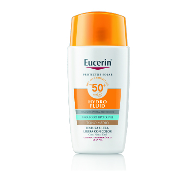 EUCERIN HYDRO FLUID FACIAL TONO MEDIO FPS 50+ 50 ML