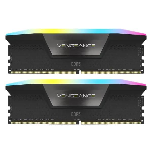Memoria ram pc 48gb 2x24gb corsair rgb vengeance ddr5 5600mhz 1 25v c40 negro