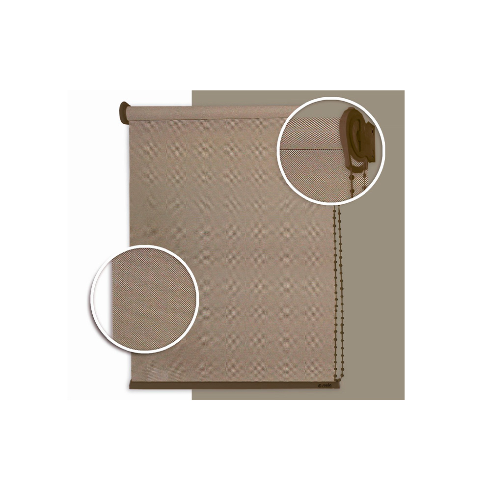 Cortina roller sun screen 3% 140x220 cm tierra