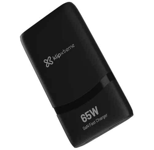 KlipXtreme Cargador de pared Slim USB-C A USB-C – 65w – Negro