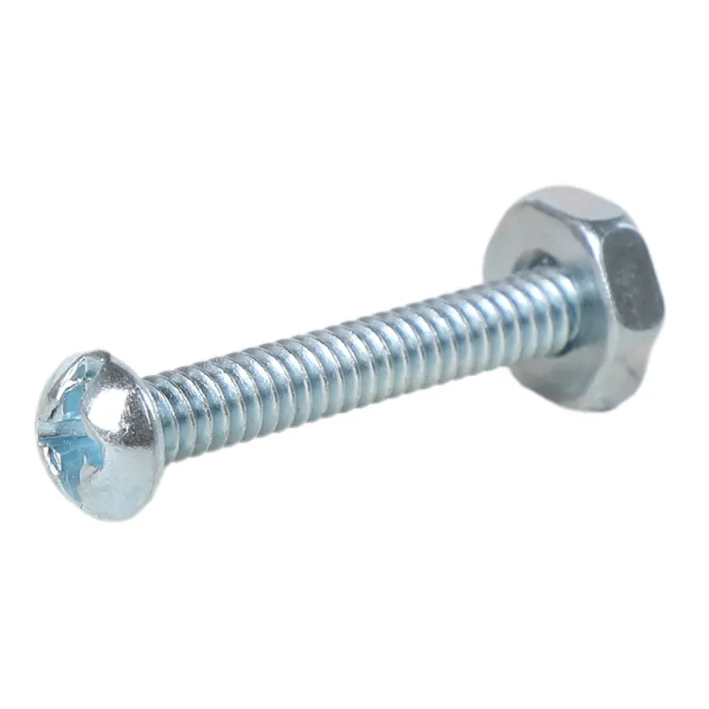 Tornillo estufa cabeza redonda 1/8" x 1" 25 uds incluye tuercas