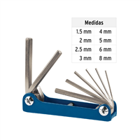 Llave Allen 8 Piezas Truper