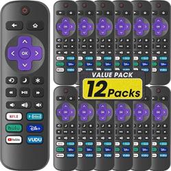 12 Pack Replacement Remote Control Only for Roku TV, Compatible