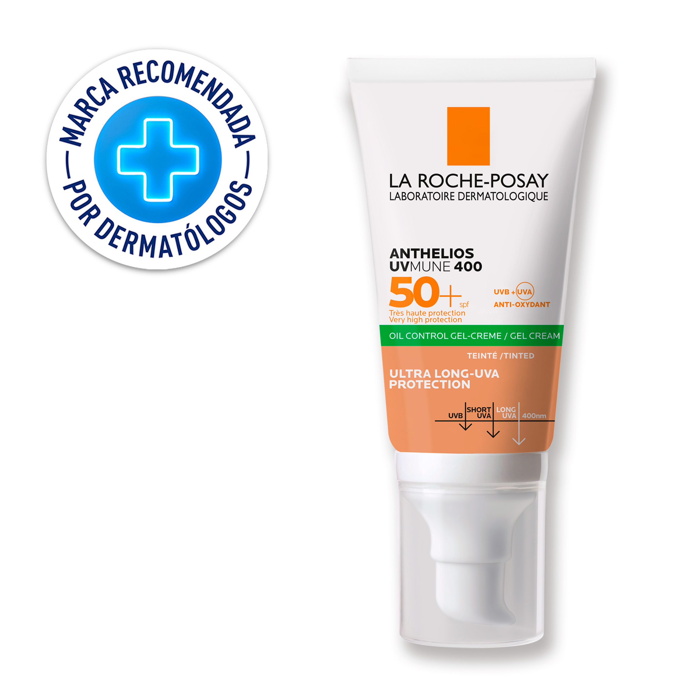 La Roche Posay Anthelios UVmune 400 Oil control Toque seco Protector solar Con color SPF50+ 50 ml