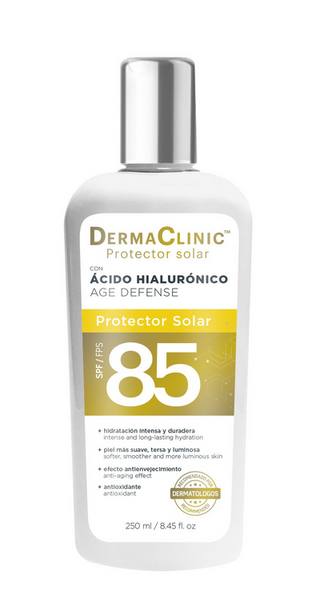 DermaClinic Protector solar con Acido Hialuronico SPF85 250 ml