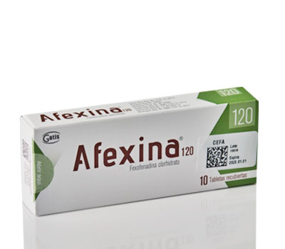 GUTIS AFEXINA 120 MG TABLETAS VÍA ORAL