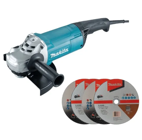Esmeriladora angular 230mm (9") 2700w 6600rpm 110v MAKITA GA9082 + D-74522 + E-03006