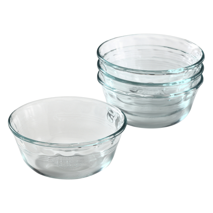 FLANERA VIDRIO 6 ONZAS JUEGO 4 UNIDADES MARCA PYREX (071160011427)