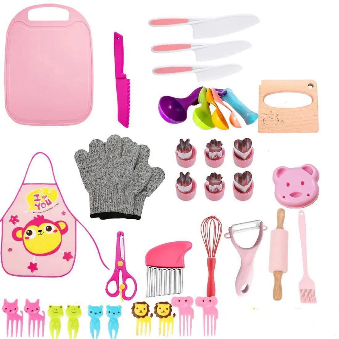 Set de cuchillos y accesorios seguros para niños De 40 piezas