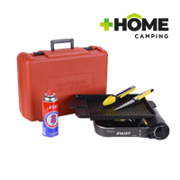 Estuche Cocina Gas Portatil Negra + Home Camping