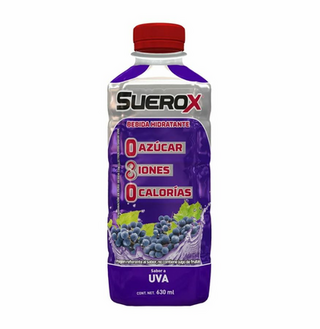 Suerox, bebida hidratante, sabor uva, 630 ml