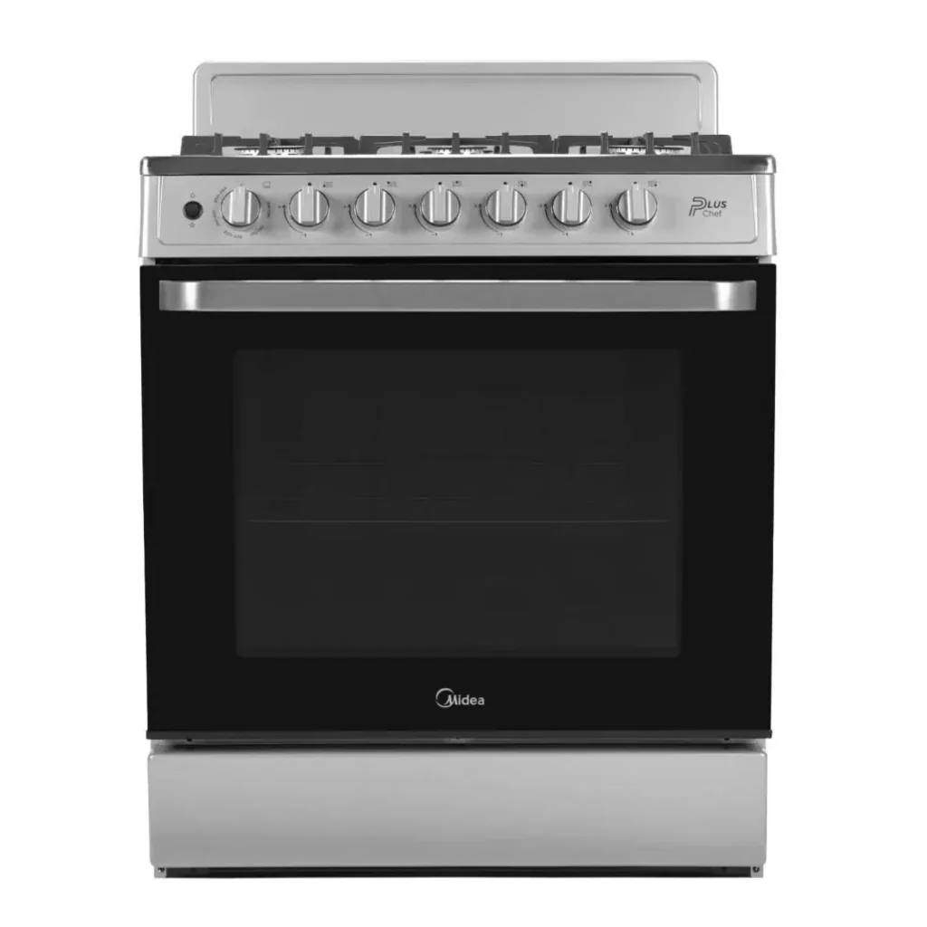 Midea Cocina De gas de 30" 6 quemadores Acero inoxidable MGS30FS1LIFSSSF