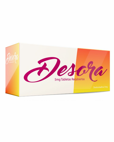 Desora, 5mg, 1 de 10 blister con 10 tabletas recubiertas