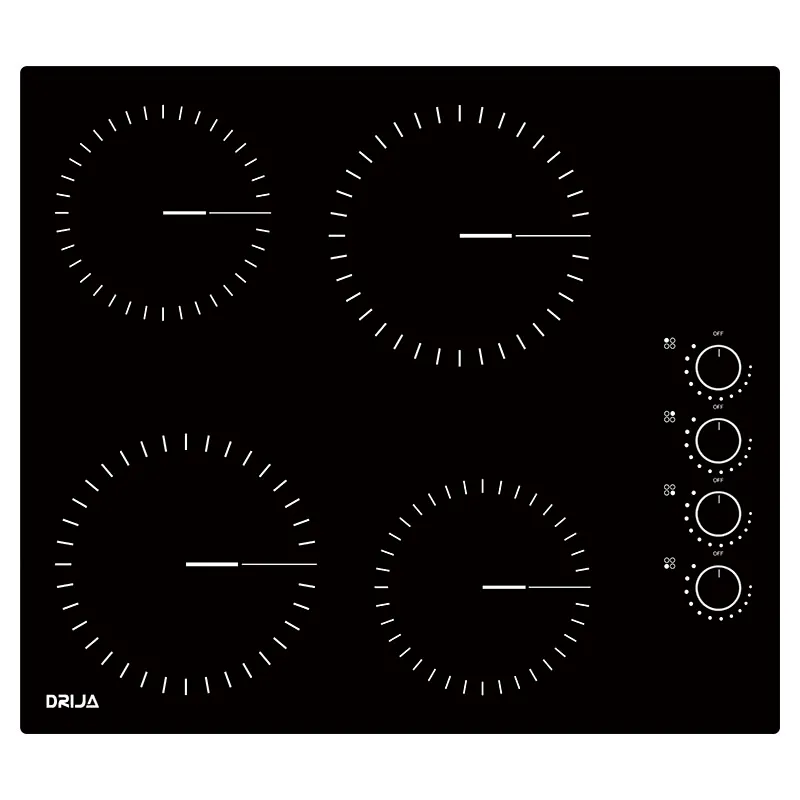 Estufa eléctrica vitrocerámica 4 quemadores 58 x 8 x 51 cm Drija