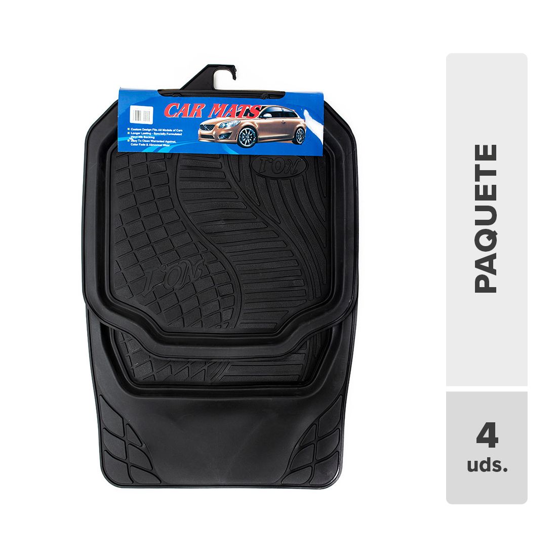 Alfombra automóvil hule 4pcs
