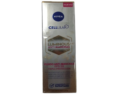 Nivea Luminous, Anti Manchas, Fluido de Dia, FPS 50, 40 ml