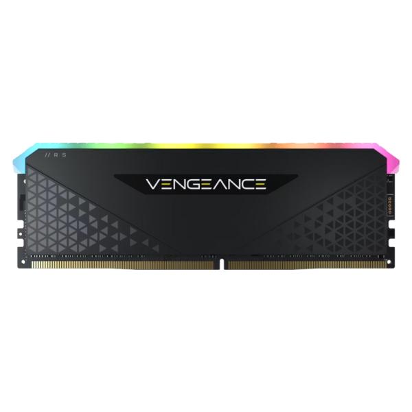 MEMORIA RAM PC 8GB CORSAIR VENGEANCE RGB RS DDR4 3200MHz CL16 1.35V RGB CMG8GX4M1E3200C16 NEGRO