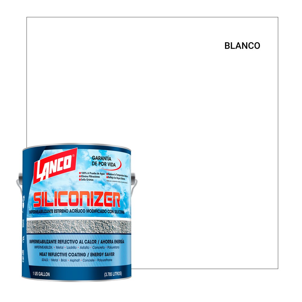 Impermeabilizante para techos blanco siliconizer galon (3.785 l)