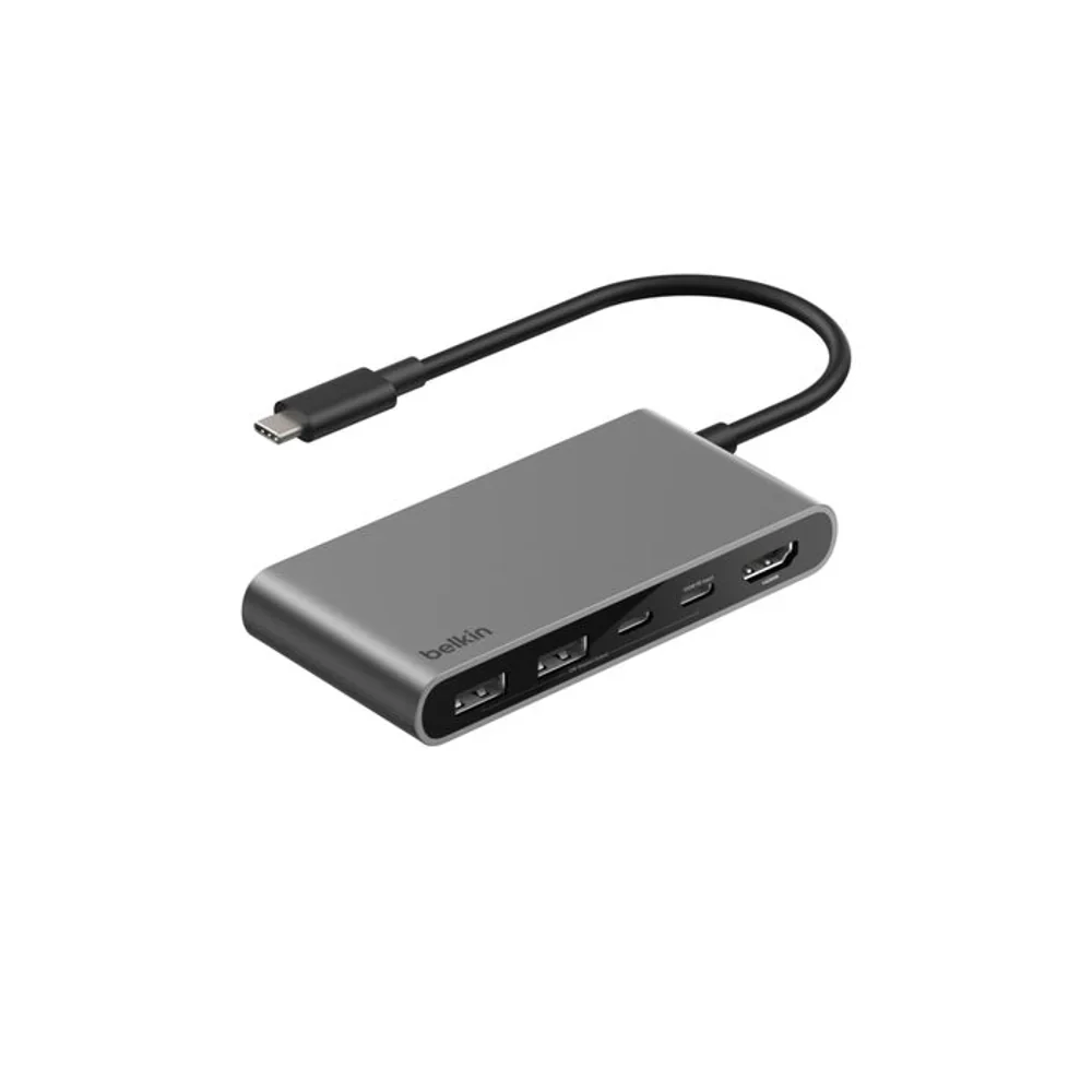 Adaptador Multipuerto Belkin USB-C 5 en 1 - Gris