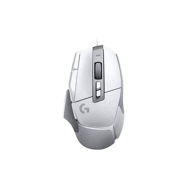 Logitech Mouse gaming alámbrico blanco