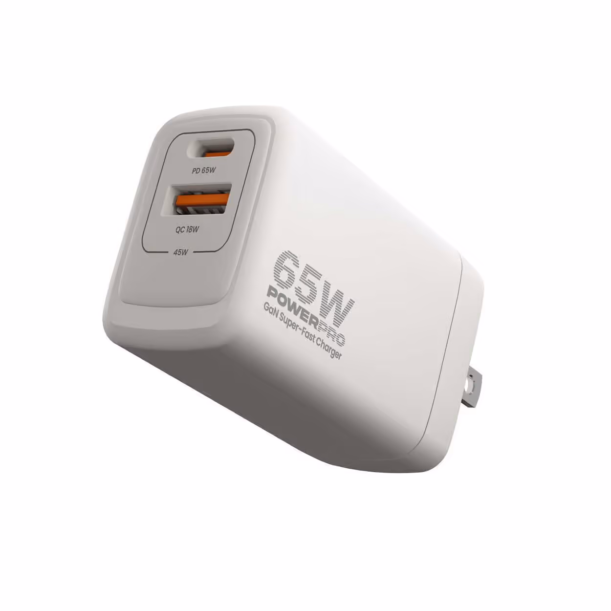 CARGADOR DE PARED UNNO – USB Y USB-C 65W